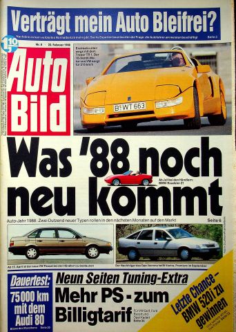 Deckblatt Auto Bild (08/1988)